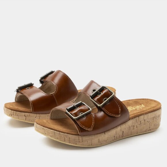 Alegria Women's 9M EU39 Mistie Sandal Luggage Two Adjustable Hook and Loop - Picture 1 of 10